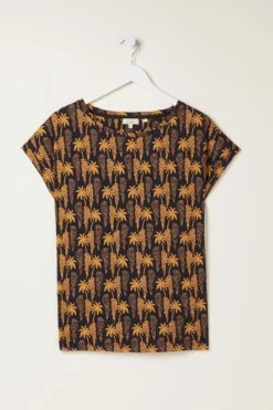 FatFace Ivy Parrot Black T-Shirt