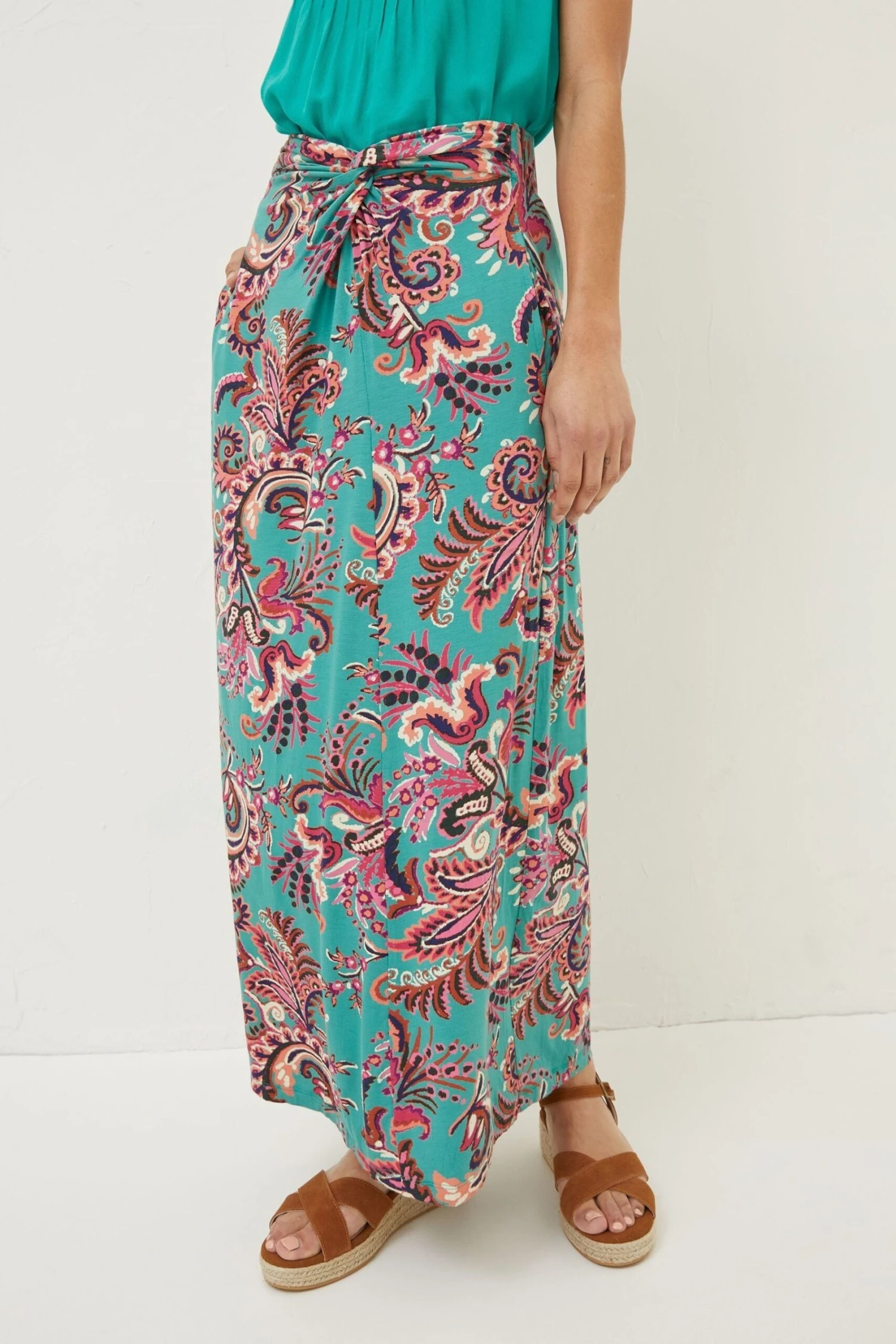 FatFace Green Shona Festival Maxi Skirt 3 FatFace Green Shona Festival Maxi Skirt