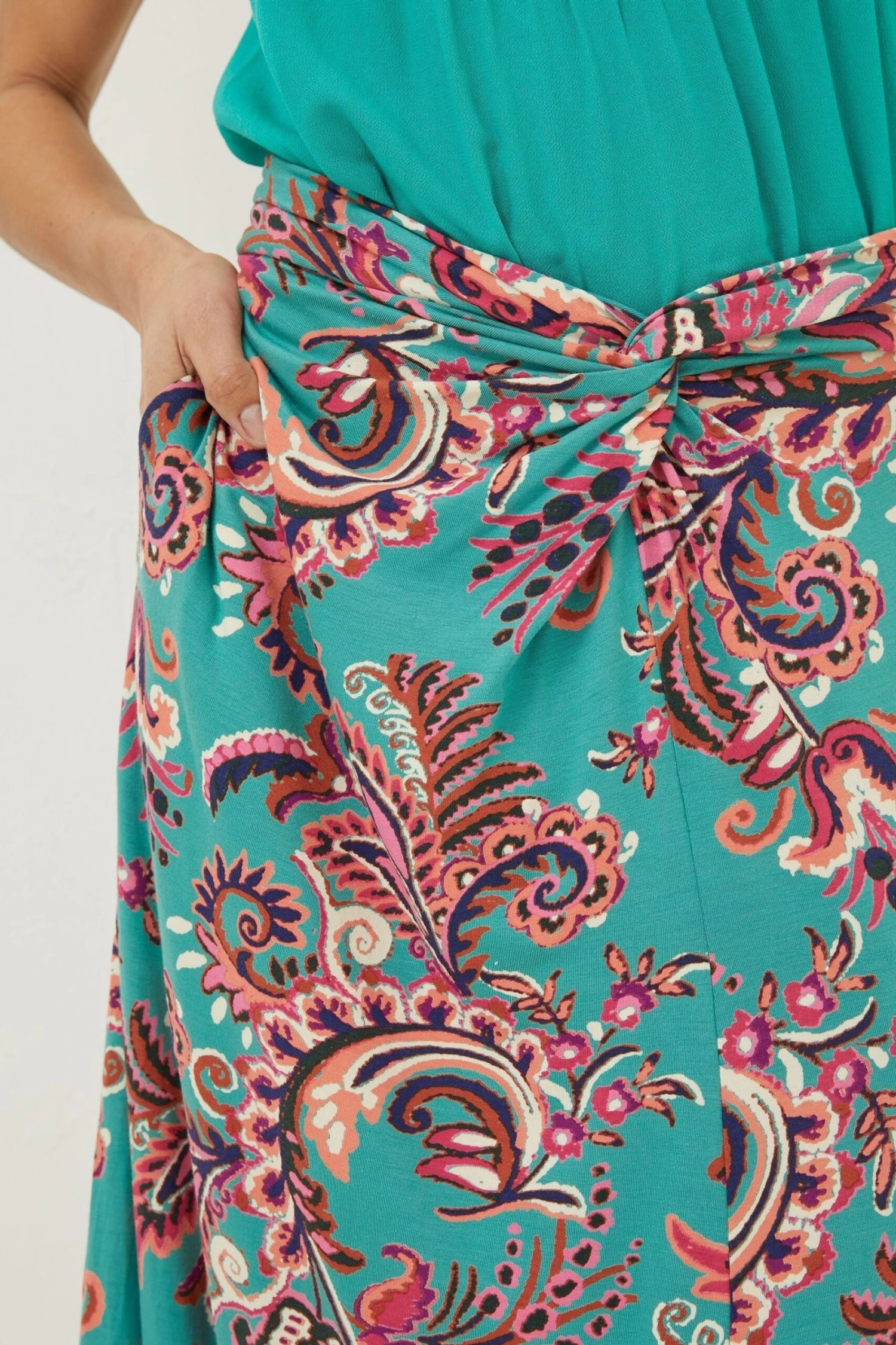 FatFace Green Shona Festival Maxi Skirt 7 FatFace Green Shona Festival Maxi Skirt - Image 5