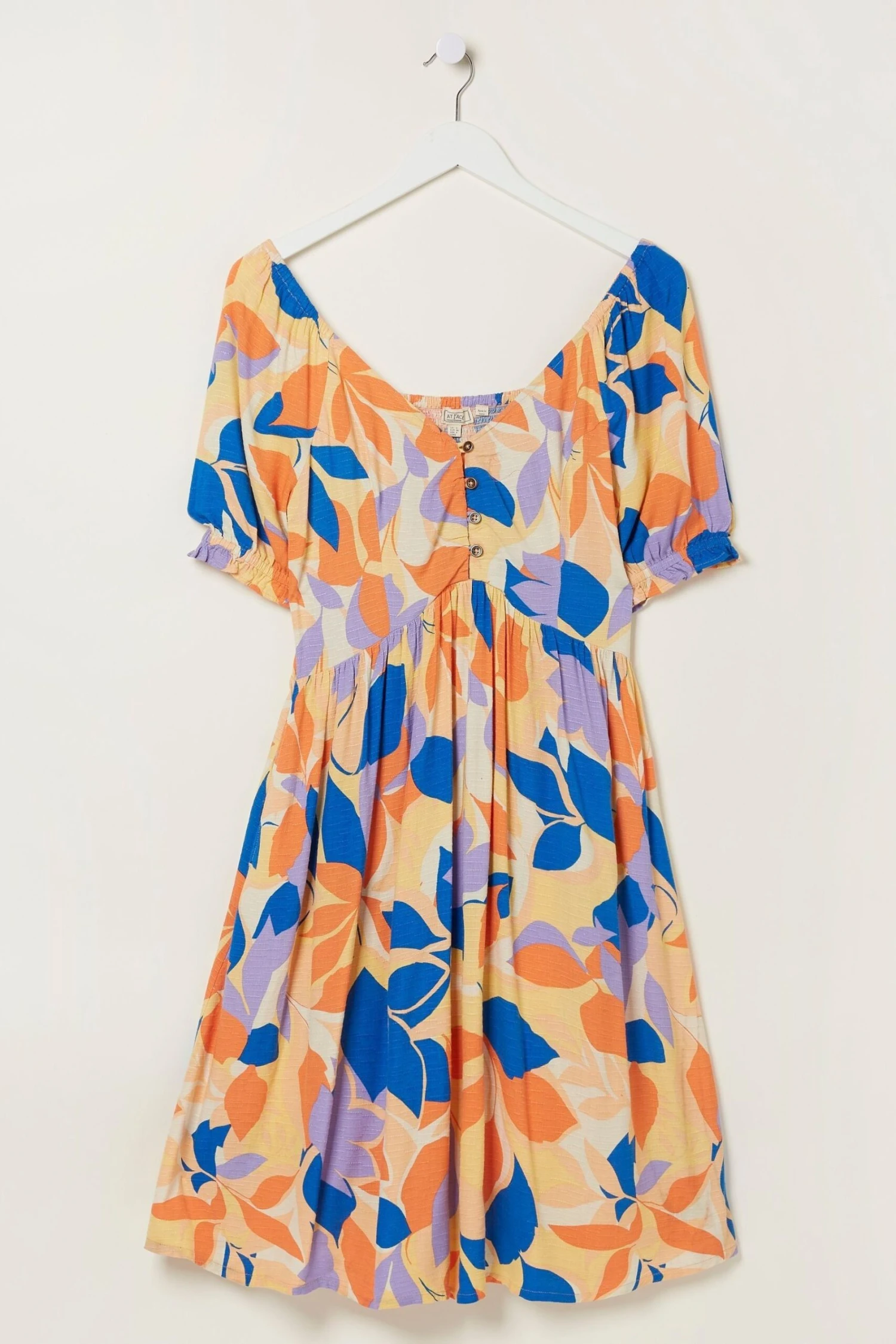 FatFace Orange Aideen Stencil Floral Dress 7 FatFace Orange Aideen Stencil Floral Dress - Image 5