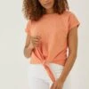 FatFace Orange Fran Tie Front Top -Fat Face Shop U12273s