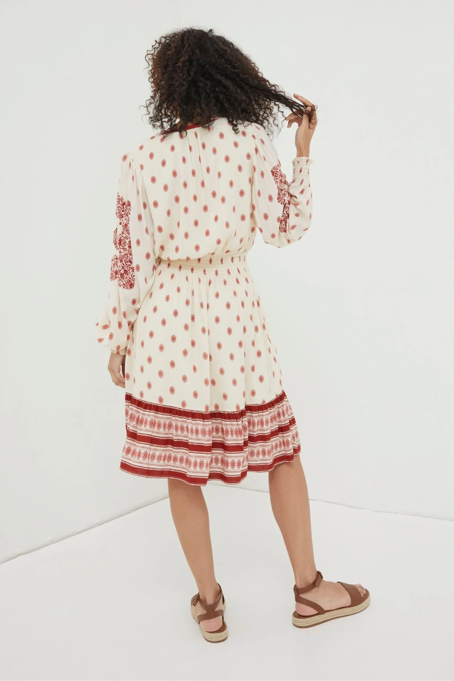 FatFace Natural Devin Bandana Dress 4 FatFace Natural Devin Bandana Dress - Image 2