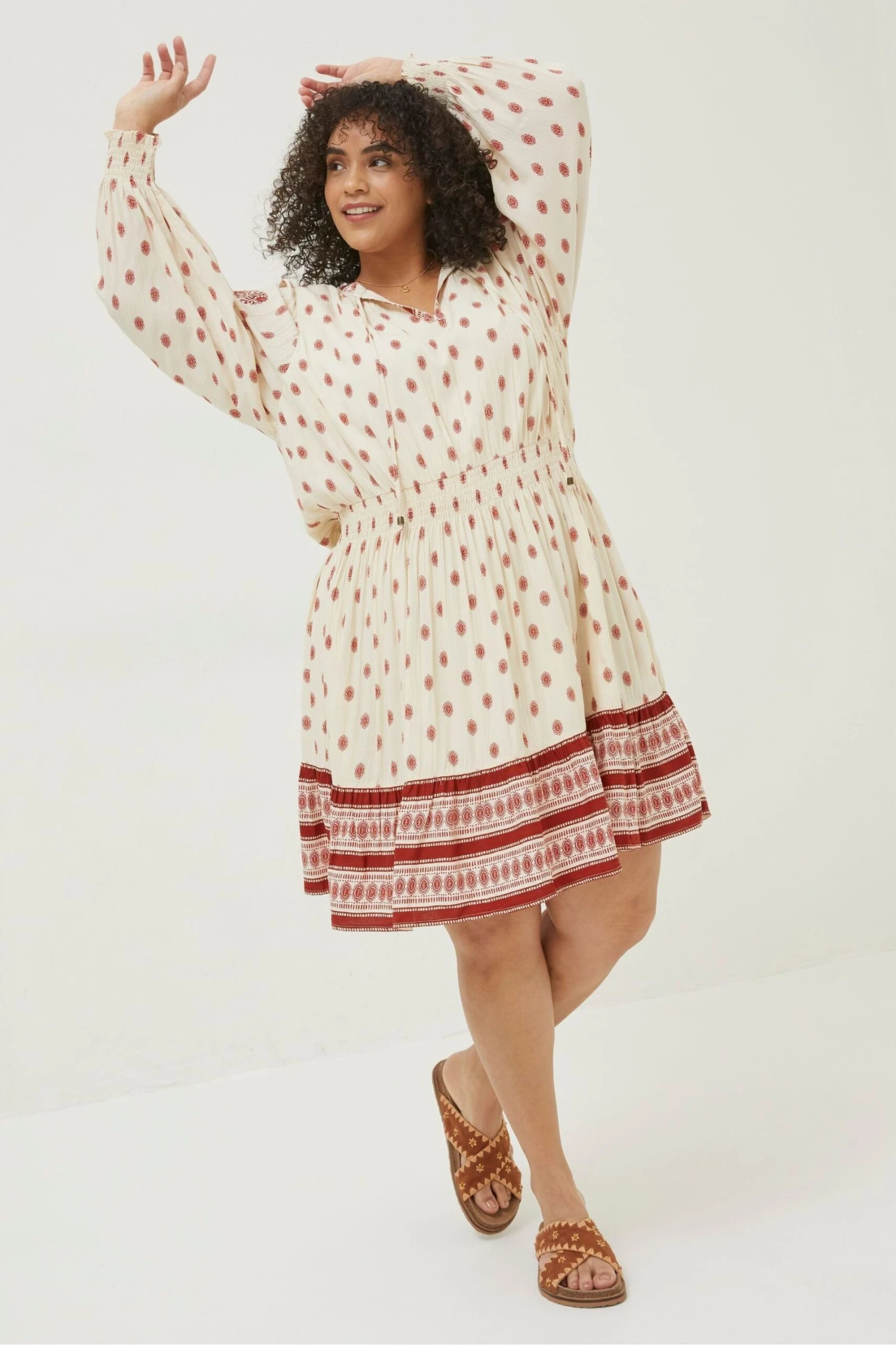 FatFace Natural Devin Bandana Dress 5 FatFace Natural Devin Bandana Dress - Image 3