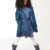 FatFace Girls Navy Star Waterproof Packable Jacket -Fat Face Shop U13970s