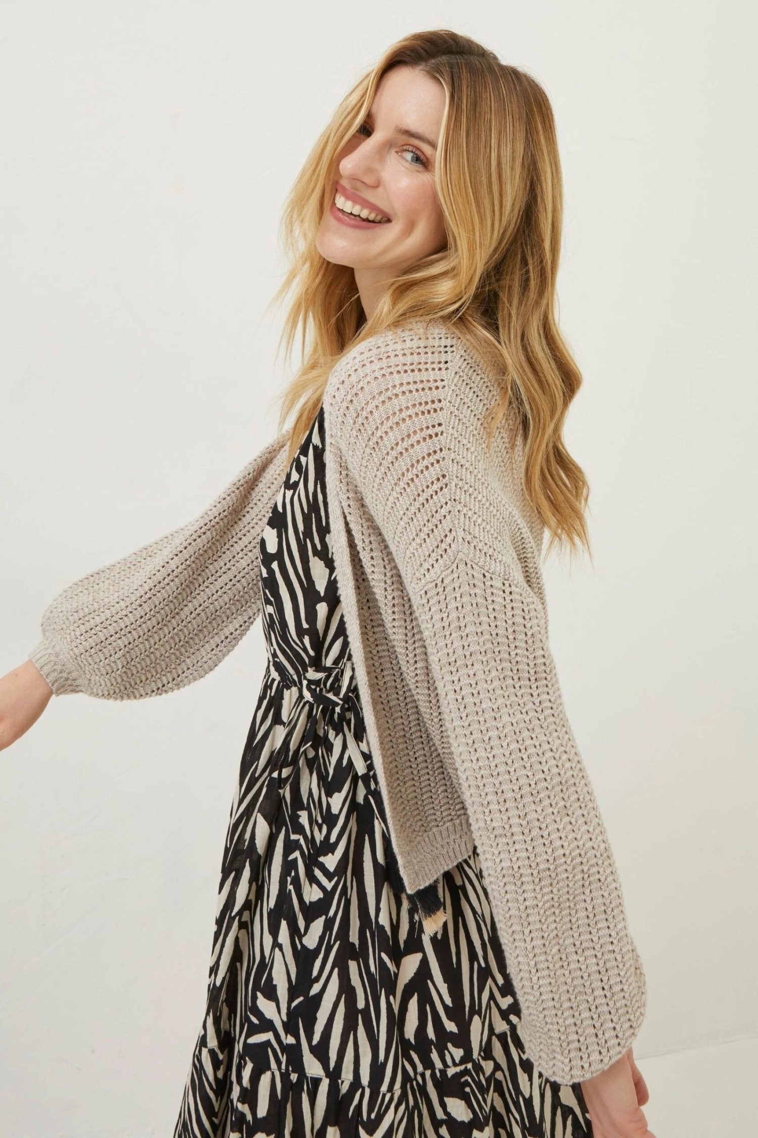 FatFace Natural Anna Crochet Cardigan 5 FatFace Natural Anna Crochet Cardigan - Image 3