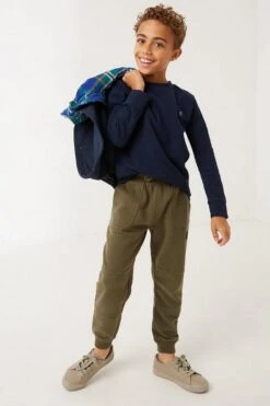 FatFace Green Noah Knee Panel Joggers